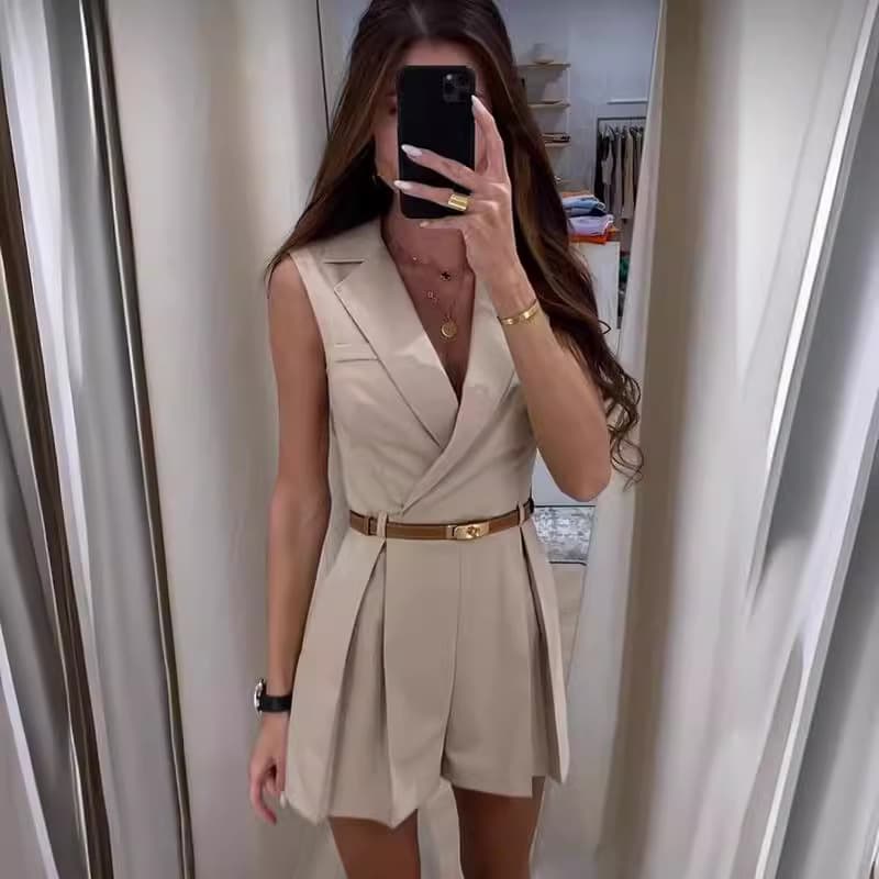 Fashionable fitted suit, shorts, trousers, Amazon, city style, loose straight fit 3