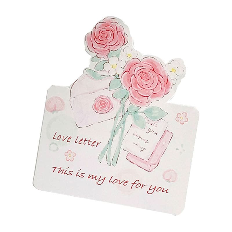 Three dimensional postcard, language cards for St. Valentine's Day, bouquet, Birthday gift 5