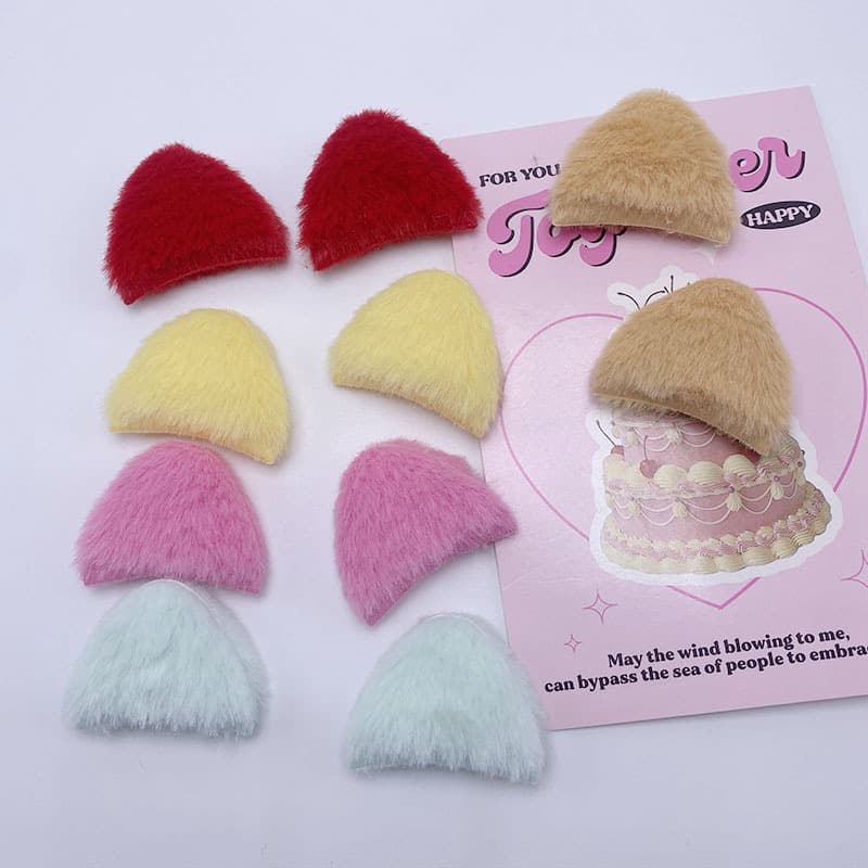 Double-sided cute plush children's hairgrip, hair accessory, headband, doll with accessories, DIY 3