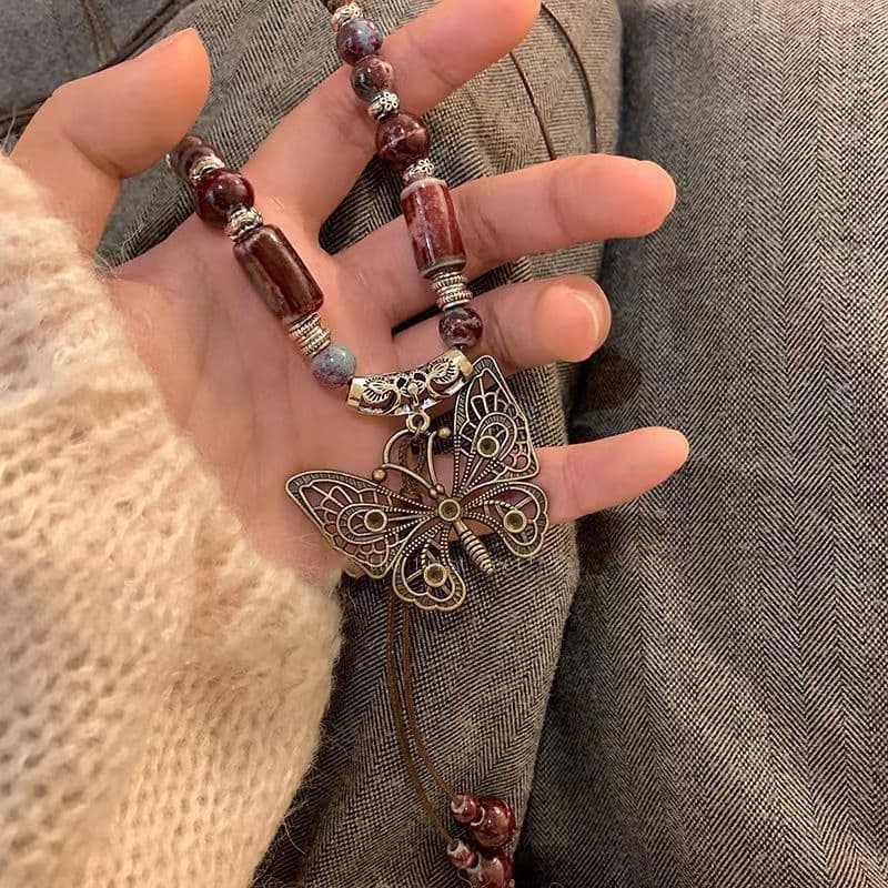 Retro necklace, ethnic long pendant, boho style, ethnic style 3