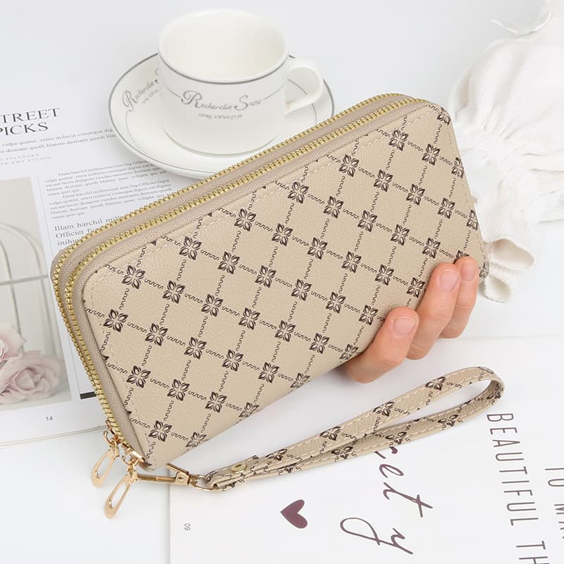 Long fashionable wallet with zipper, capacious shoulder bag, small clutch bag 2