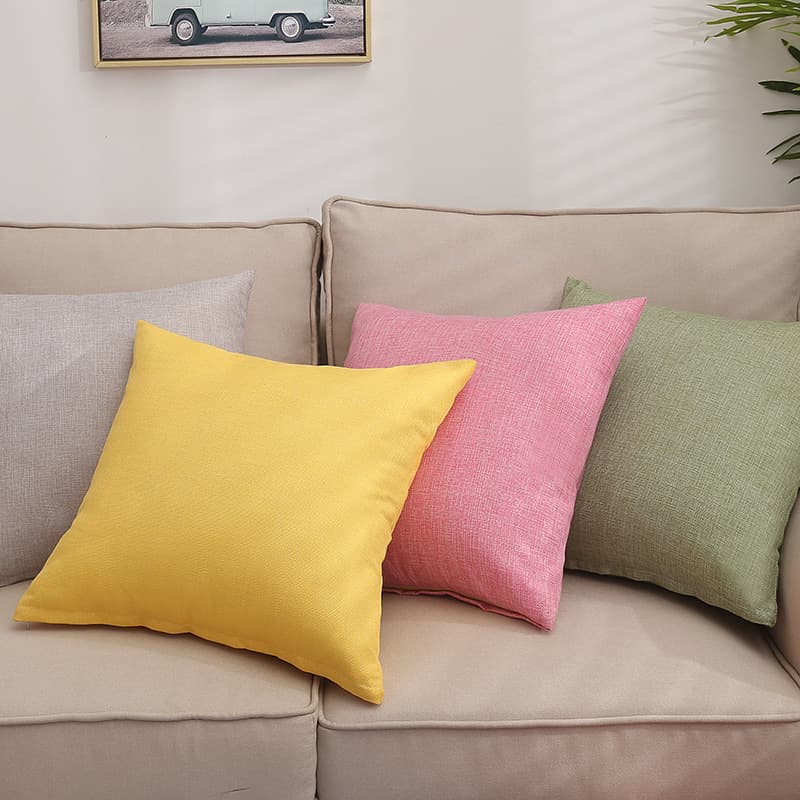 Solid color sofa, square pillow for bed, increased thickness 3