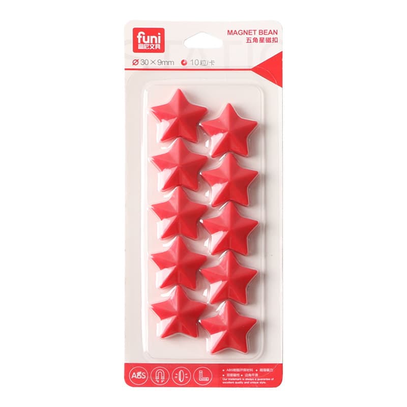 Colorful Star Magnets - Multi-Size Whiteboard Stickers 5