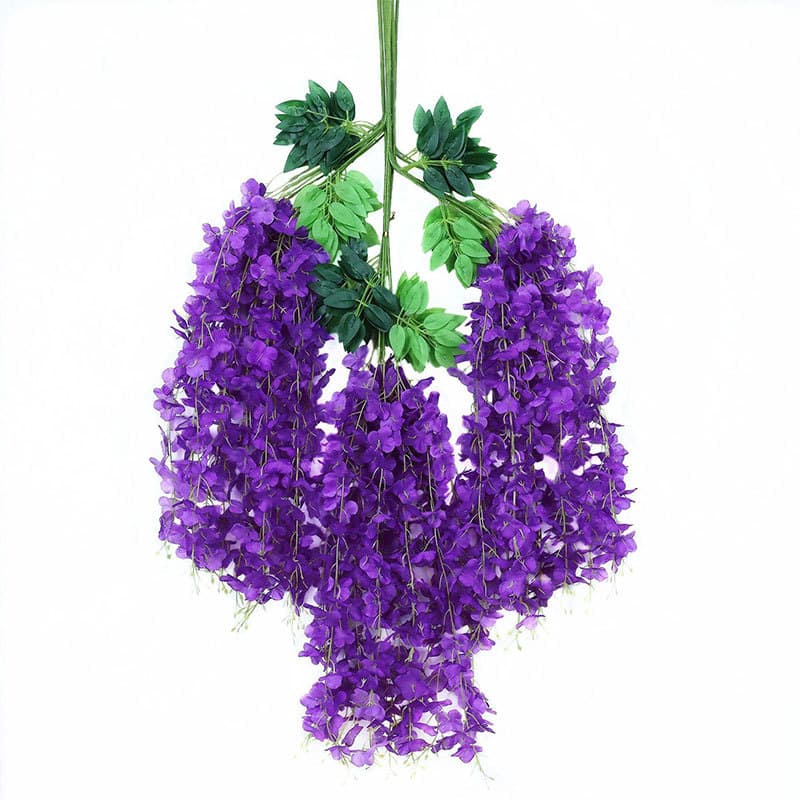 Simulated wisteria flower simulated flower ceiling flower vine wedding decoration lilac flower fake flower bean flower vine encrypted flower 5