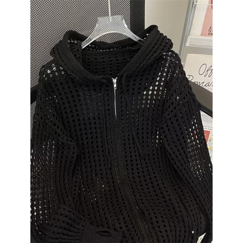 Autumn knitted sweater, fashionable cardigan, hoody, trend design long-sleeve, Korean style 4