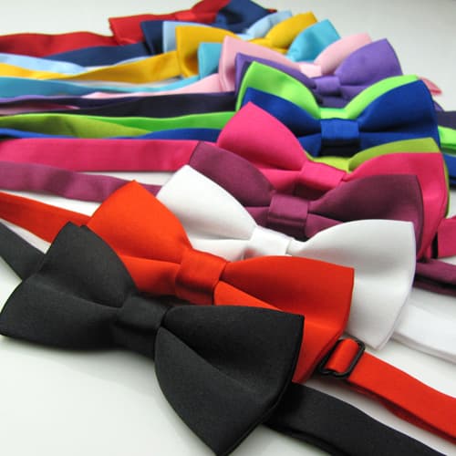 (Wholesale), solid color bow tie, black navy silk suit, (Physicals) 3