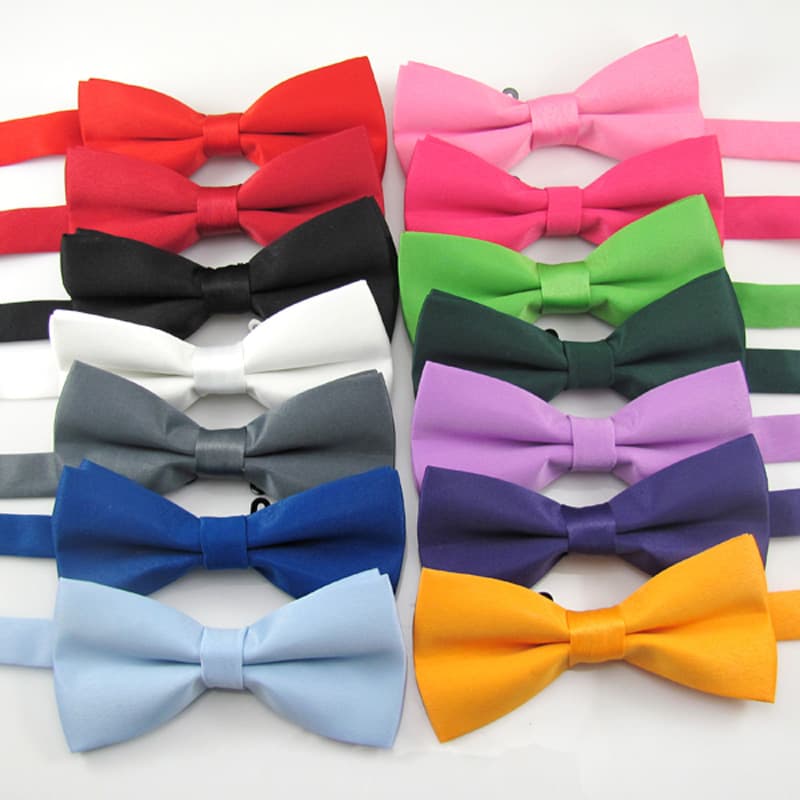 (Wholesale), solid color bow tie, black navy silk suit, (Physicals) 4