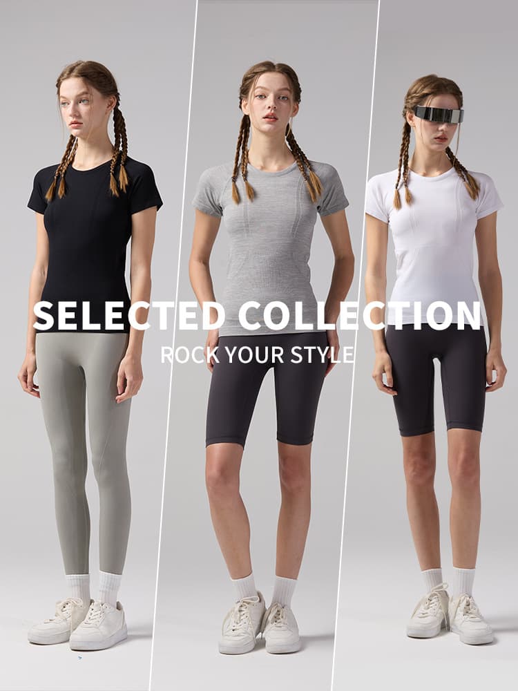 Quick dry yoga clothing for yoga, sports breathable T-shirt with a round collar for gym, with short sleeve 4