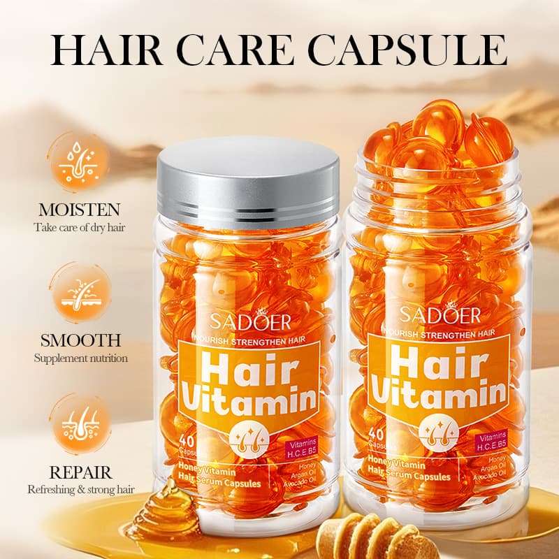 (Cross-border trading), (Wholesale), vitaminised conditioner, essence, nutritious capsule, English 2