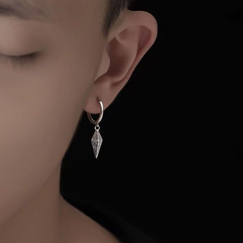 Retro earrings hip-hop style, American style 3
