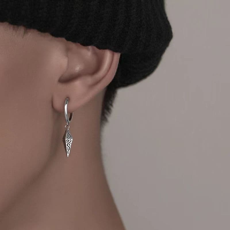 Retro earrings hip-hop style, American style