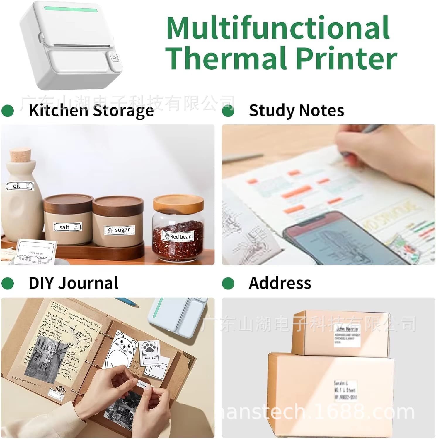 Mini Printer Cross-border Mini Tag Portable Printer Pocket Wrong Question Photo Document Text Print 2