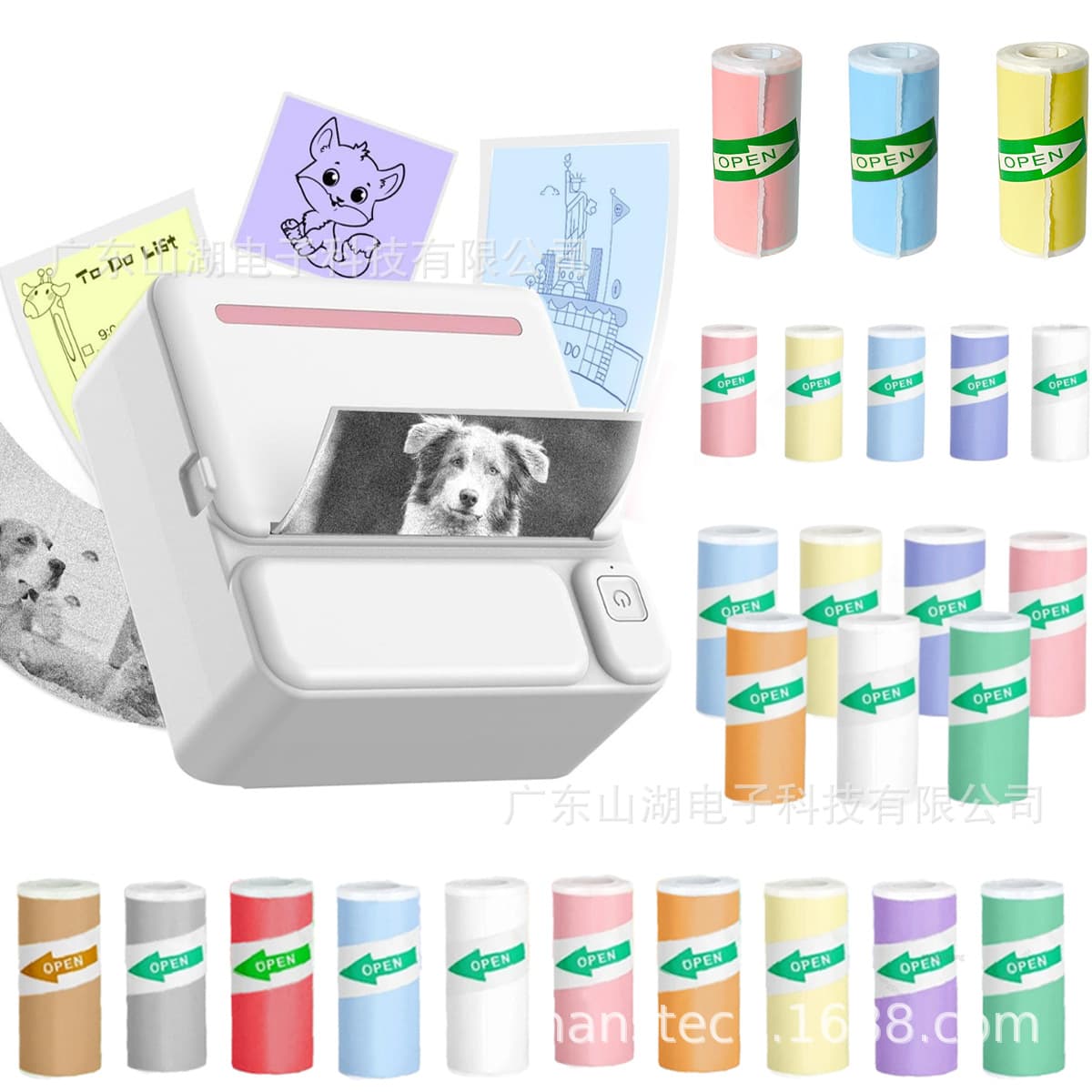 Mini Printer Cross-border Mini Tag Portable Printer Pocket Wrong Question Photo Document Text Print