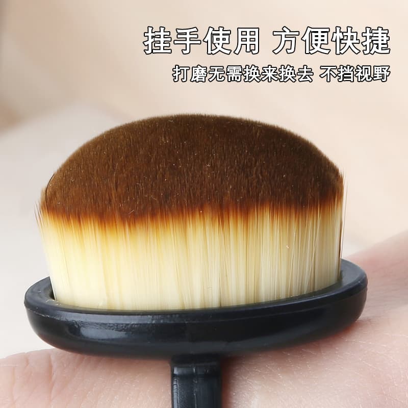 New ring manicure front treatment rear edge dust brush finger buckle fine soft bristle brush nail ash 4