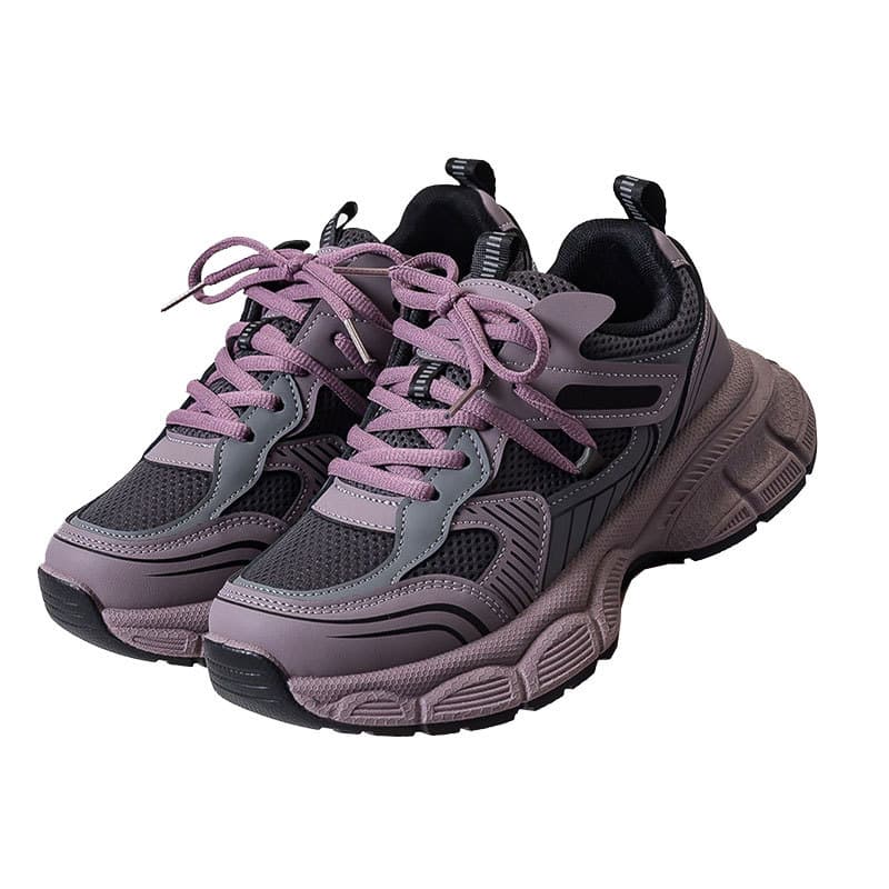 Fashionable purple universal sports casual footwear platform for leisure, women's style, 2025 years, height increasing 5