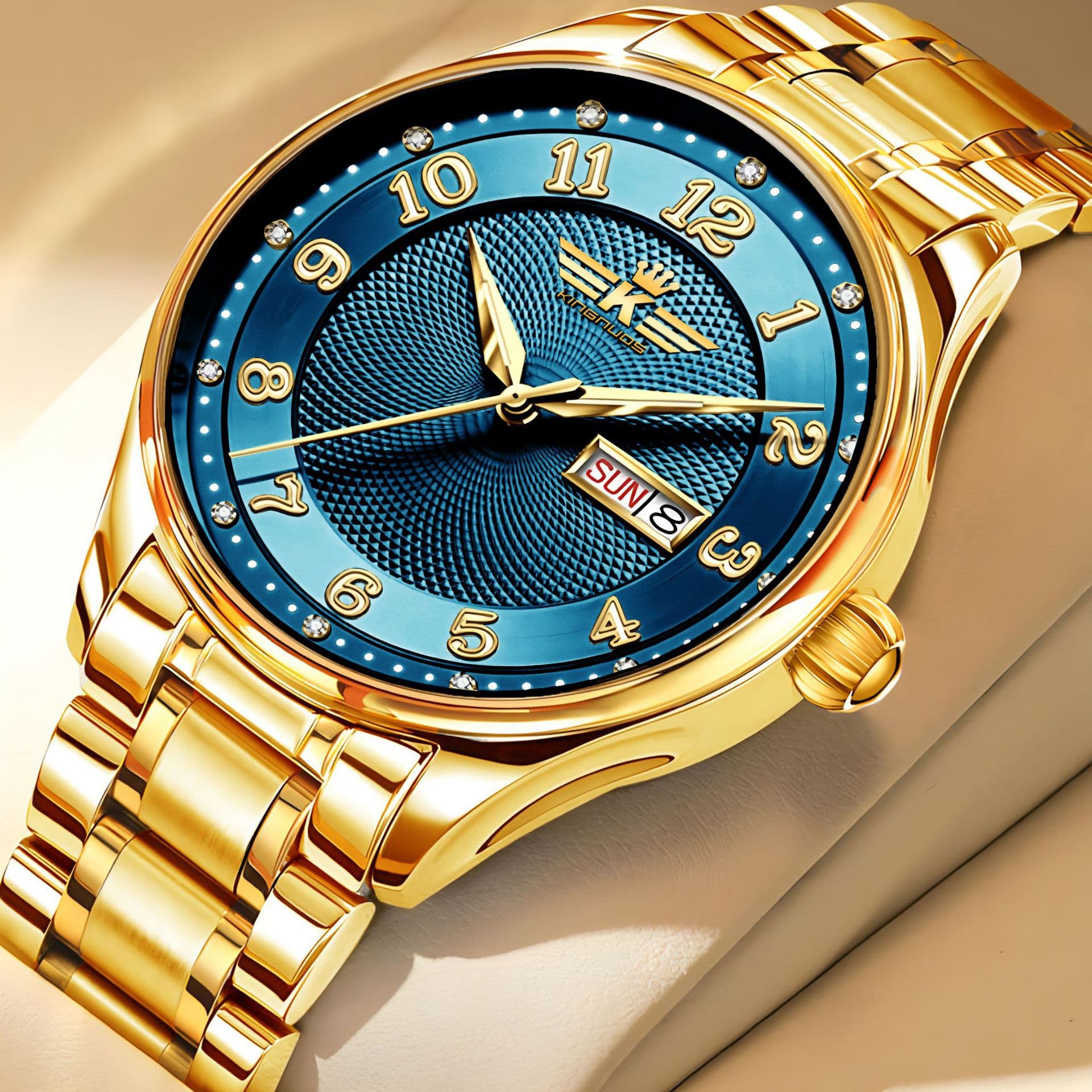 (Cross-border trading), fashionable calendar, steel belt, men's elegant waterproof watch, Collection Year 2026 3