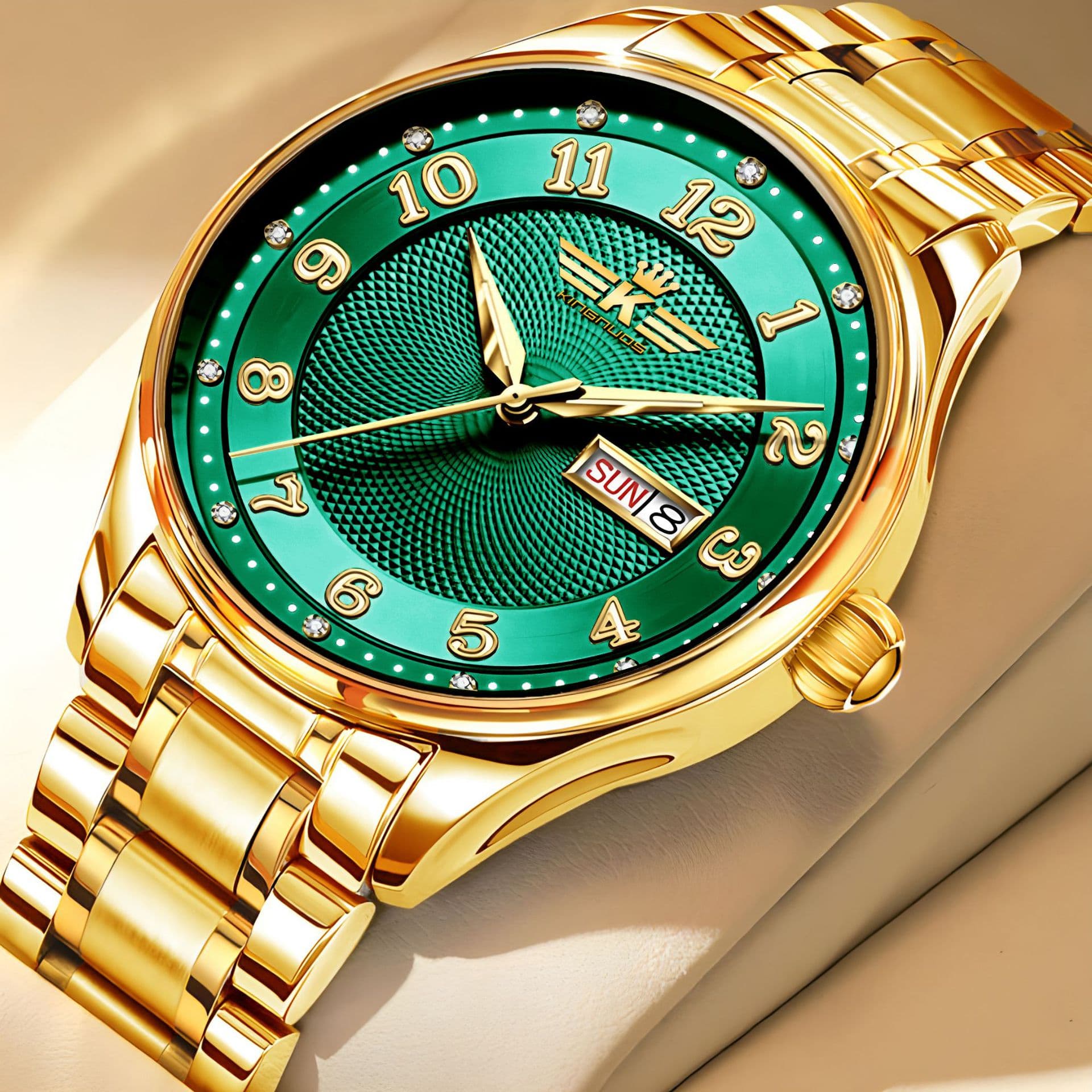 (Cross-border trading), fashionable calendar, steel belt, men's elegant waterproof watch, Collection Year 2026 4