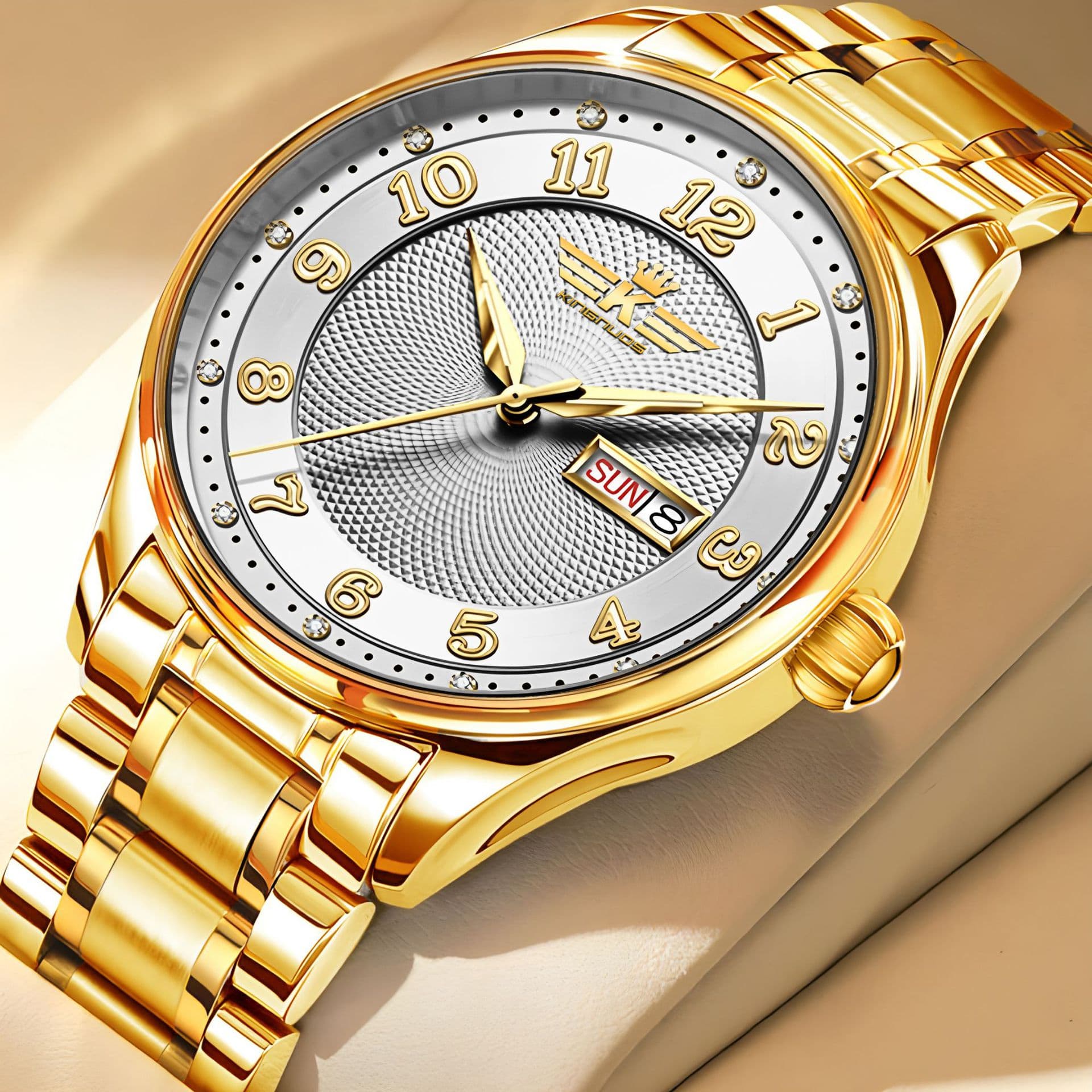 (Cross-border trading), fashionable calendar, steel belt, men's elegant waterproof watch, Collection Year 2026 5