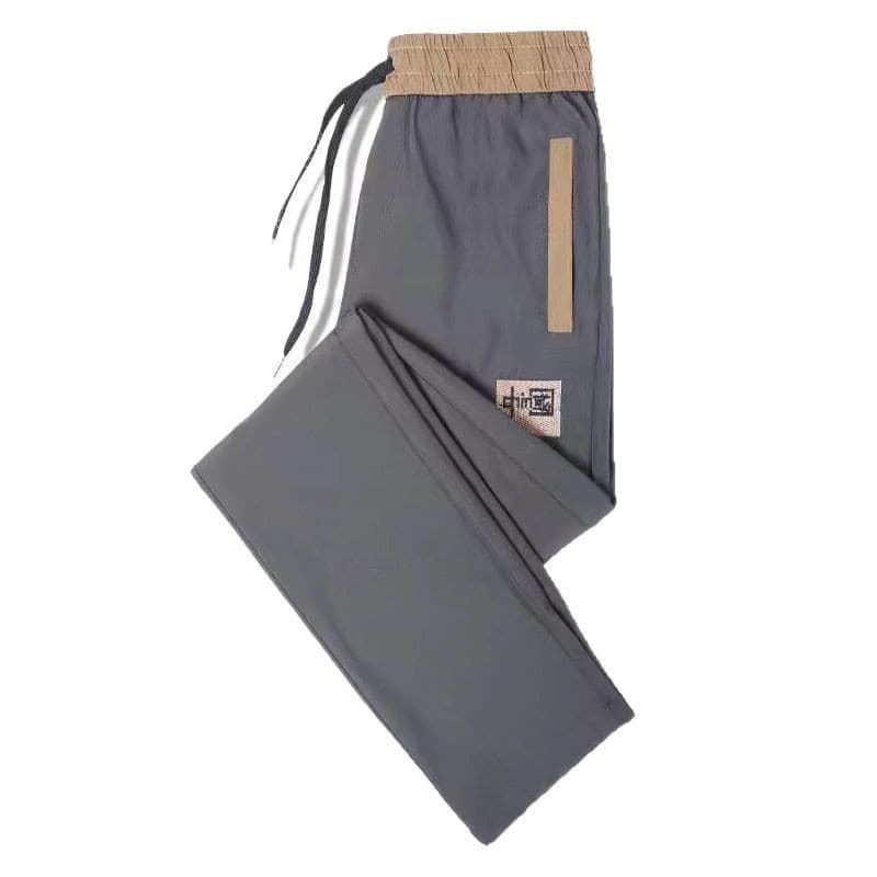 Wear-resistant summer silk thin trousers for work for leisure, loose fit 5