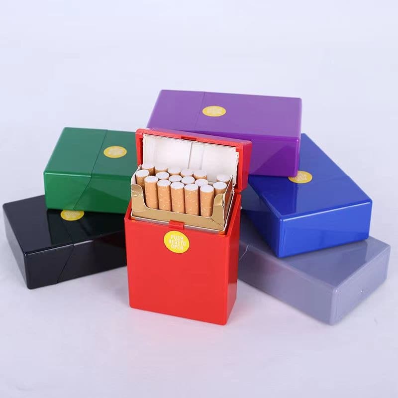 Automatic bullet covering cigarette box 20 stored hard and hard general flip plastic cigarette protective shell protection shell moisture -proof anti -pressure cigarettes 3