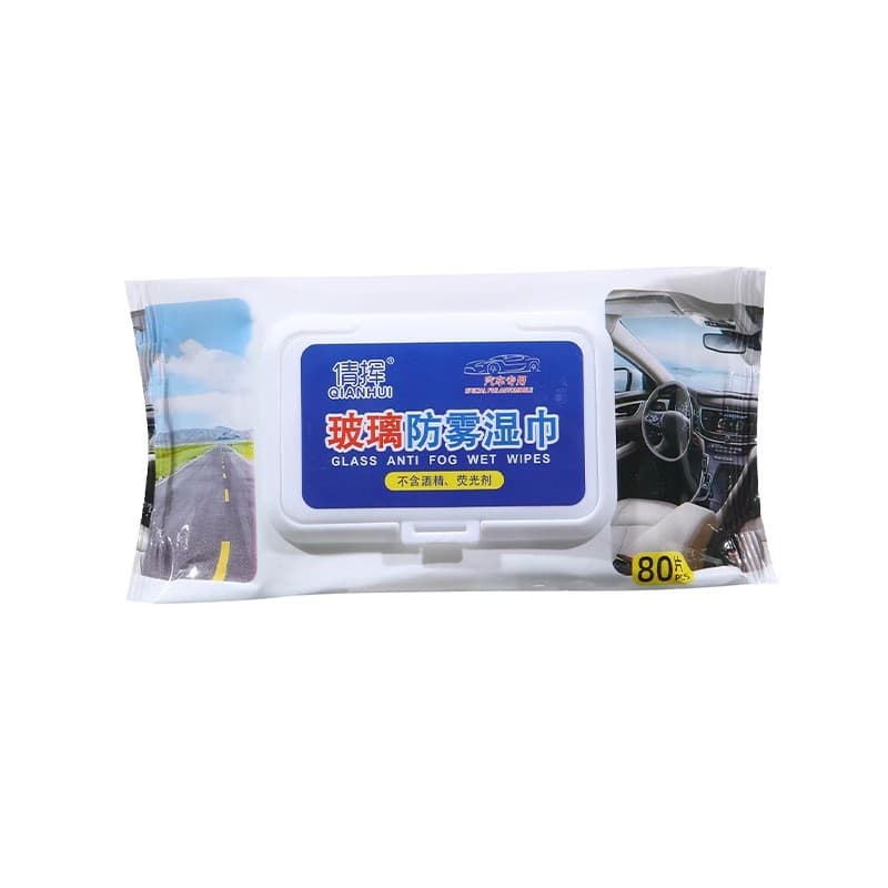 Glass wipes anti-fog, degreases rear view mirror from foam 5