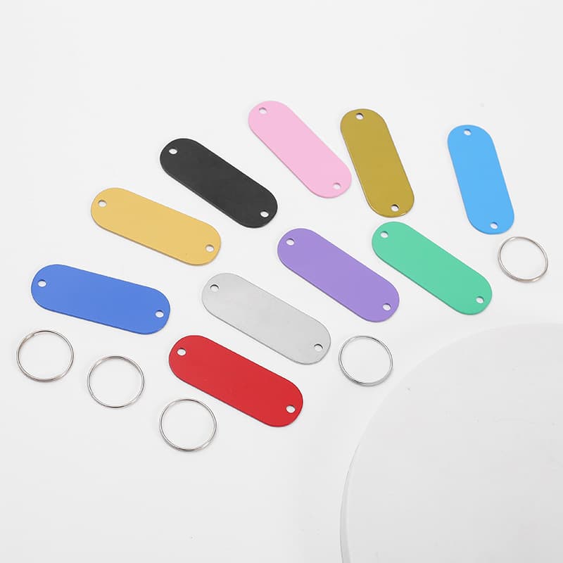 Stainless steel oblong color dog brand cat pet anti-lost brand DIYlogo stainless steel color sticker