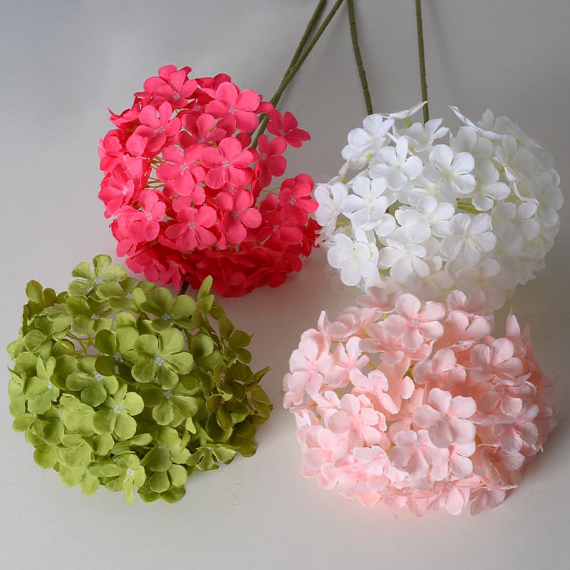 Simulated hydrangea single large hydrangea lollipop hydrangea wedding wedding flower arrangement decorative flower wall artificial flowers fake flowers 3
