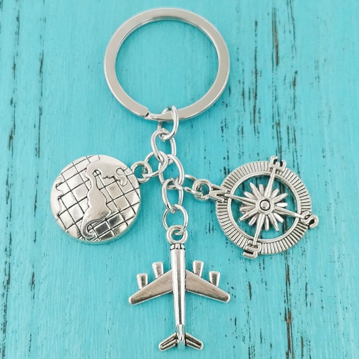 (Cross-border trading), metal airplane, keychain for traveling, bag decoration 3