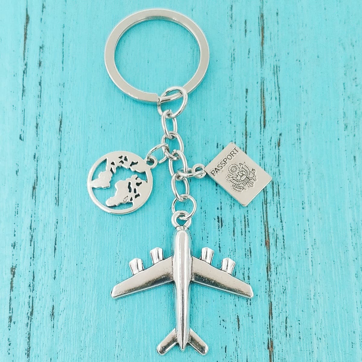 (Cross-border trading), metal airplane, keychain for traveling, bag decoration 4