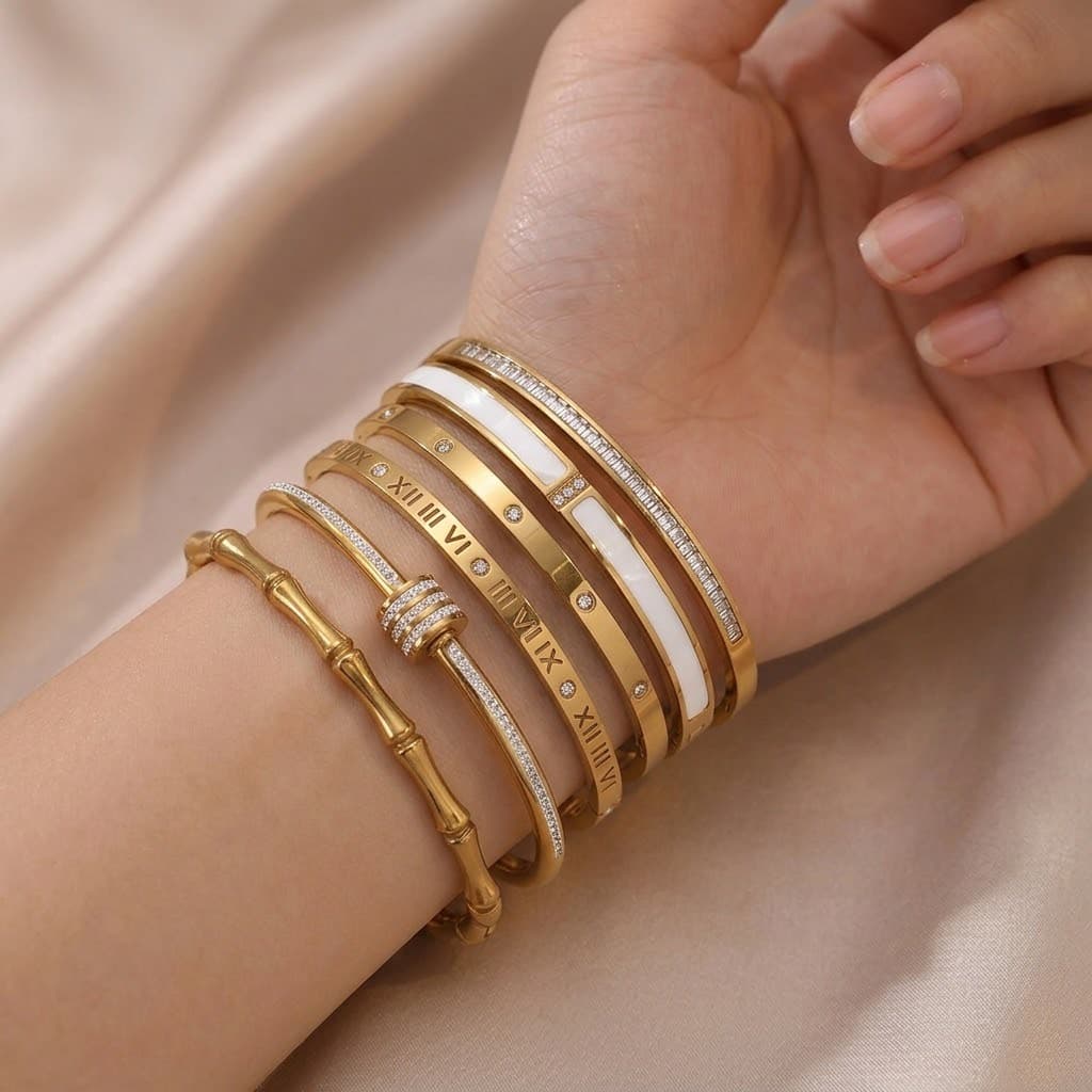 (Cross-border trading), fashionable trend women's bracelet, design elegant retro jewelry stainless steel, accessory, simple and elegant design