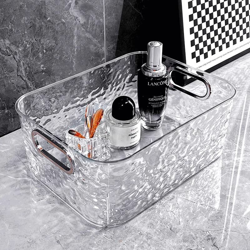 Desktop storage box Yayli transparent desk snack basket debris basket cosmetics skin care product box finishing box 3