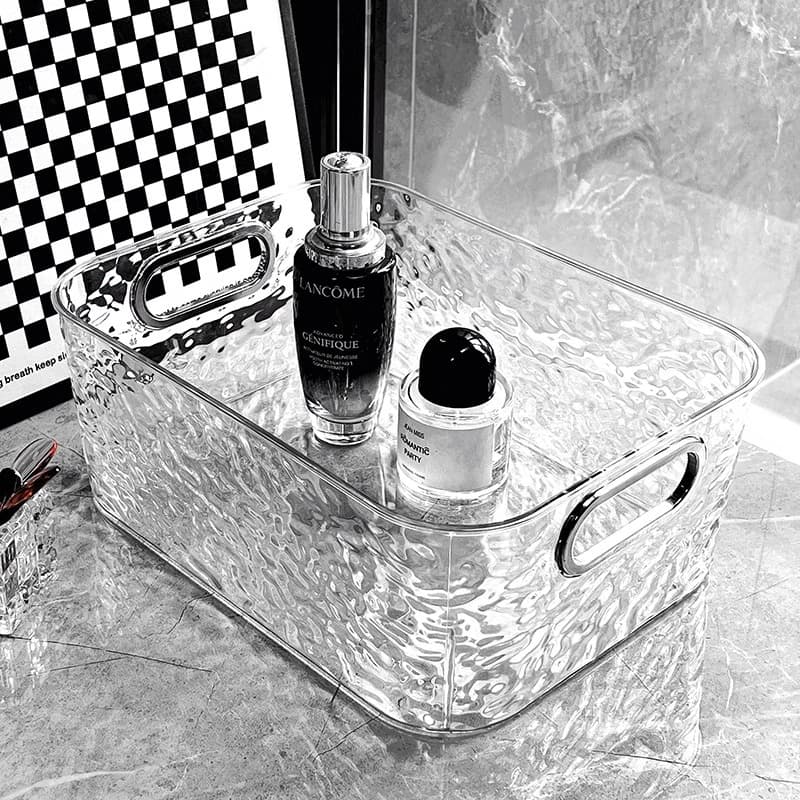 Desktop storage box Yayli transparent desk snack basket debris basket cosmetics skin care product box finishing box 4