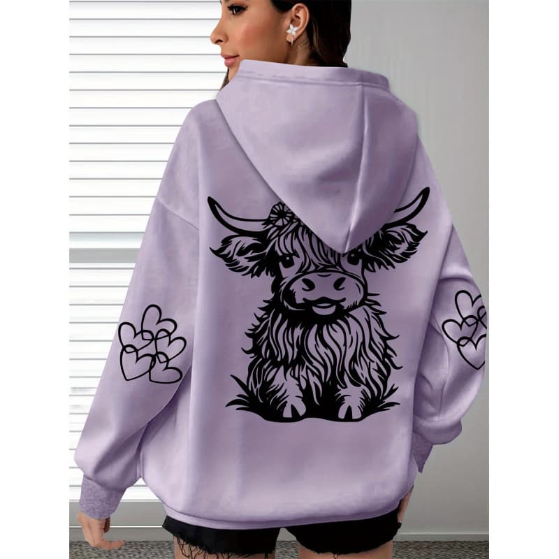 Big comfortable hoody, design soft long-sleeve