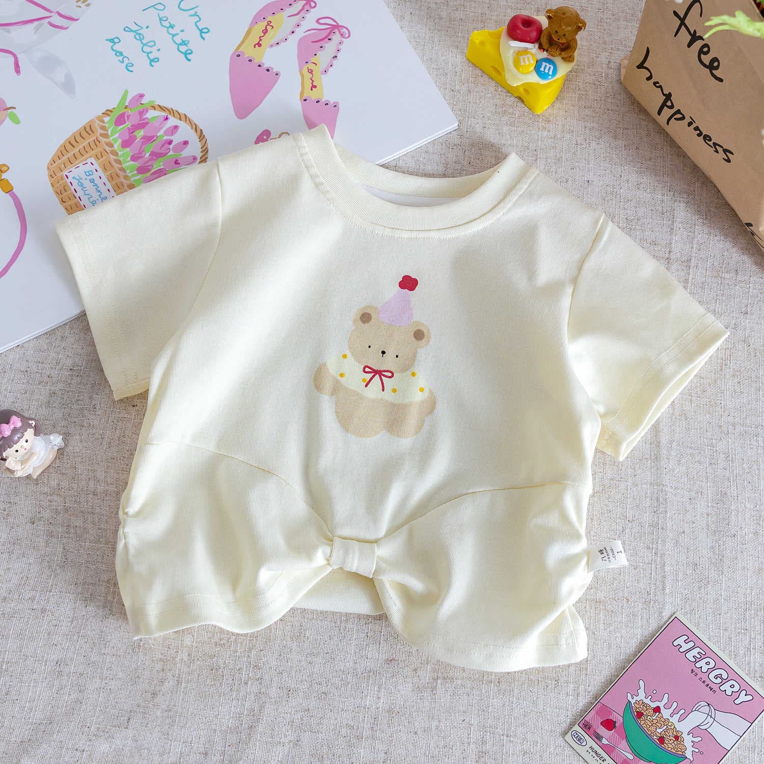 Summer set, children's cartoon thin short sleeve T-shirt, mosquito repellent, summer clothing 3