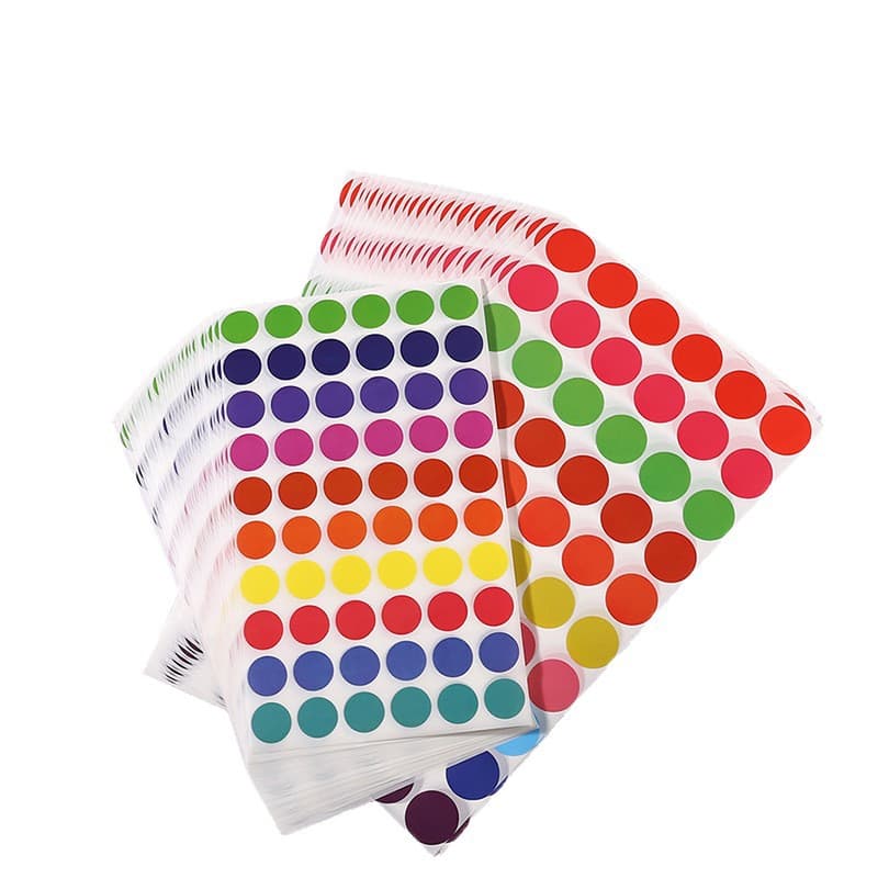 Cross-border color coded label dot stickers Amazon self-adhesive label color dot stickers, office 5