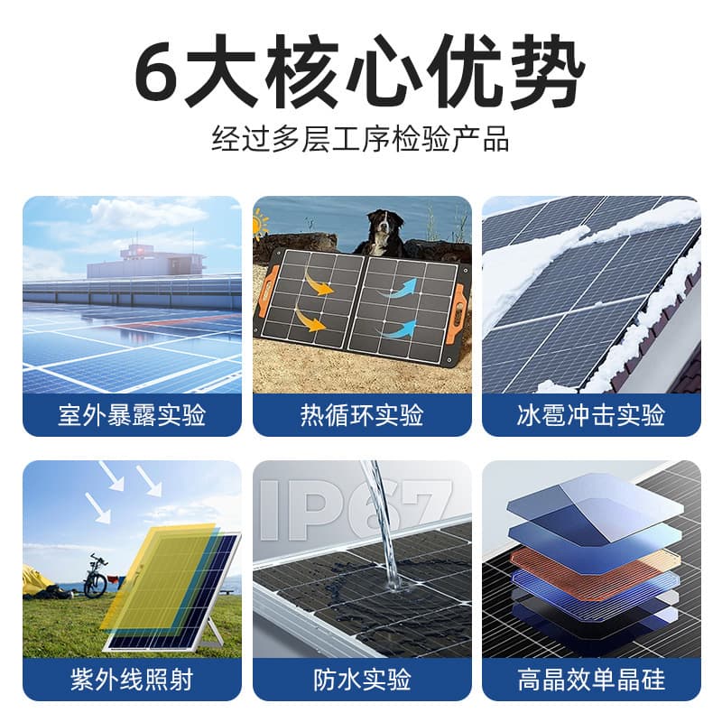 Single crystal solar-powered, battery, 620W, generating electricity, 630W 2