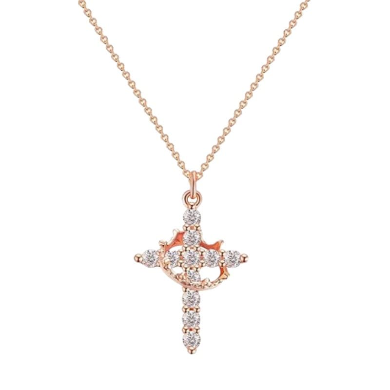 (Cross-border trading), necklace, chain, diamond pendant, 14 carat 4
