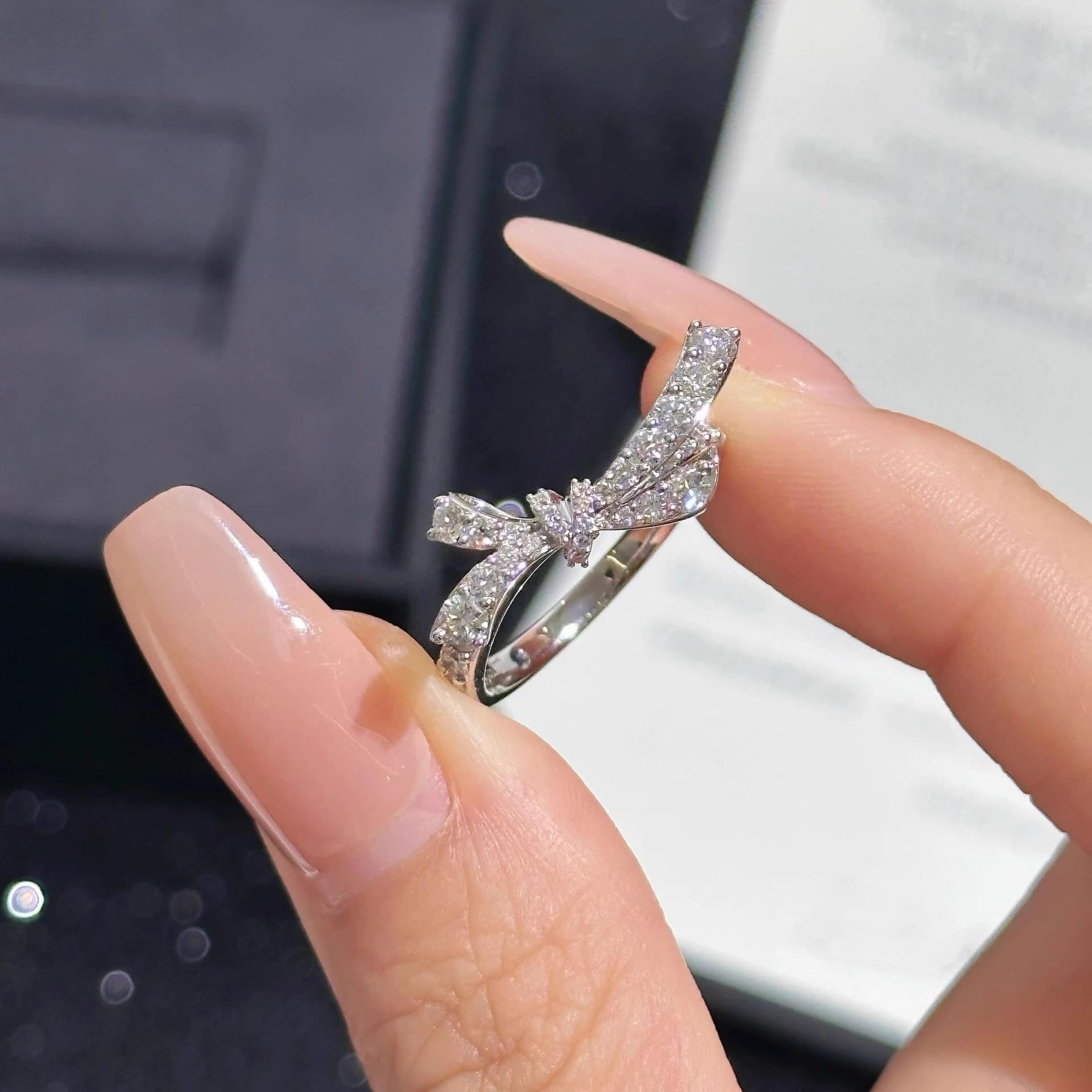 Three dimensional ring with bow, small design hair band 4