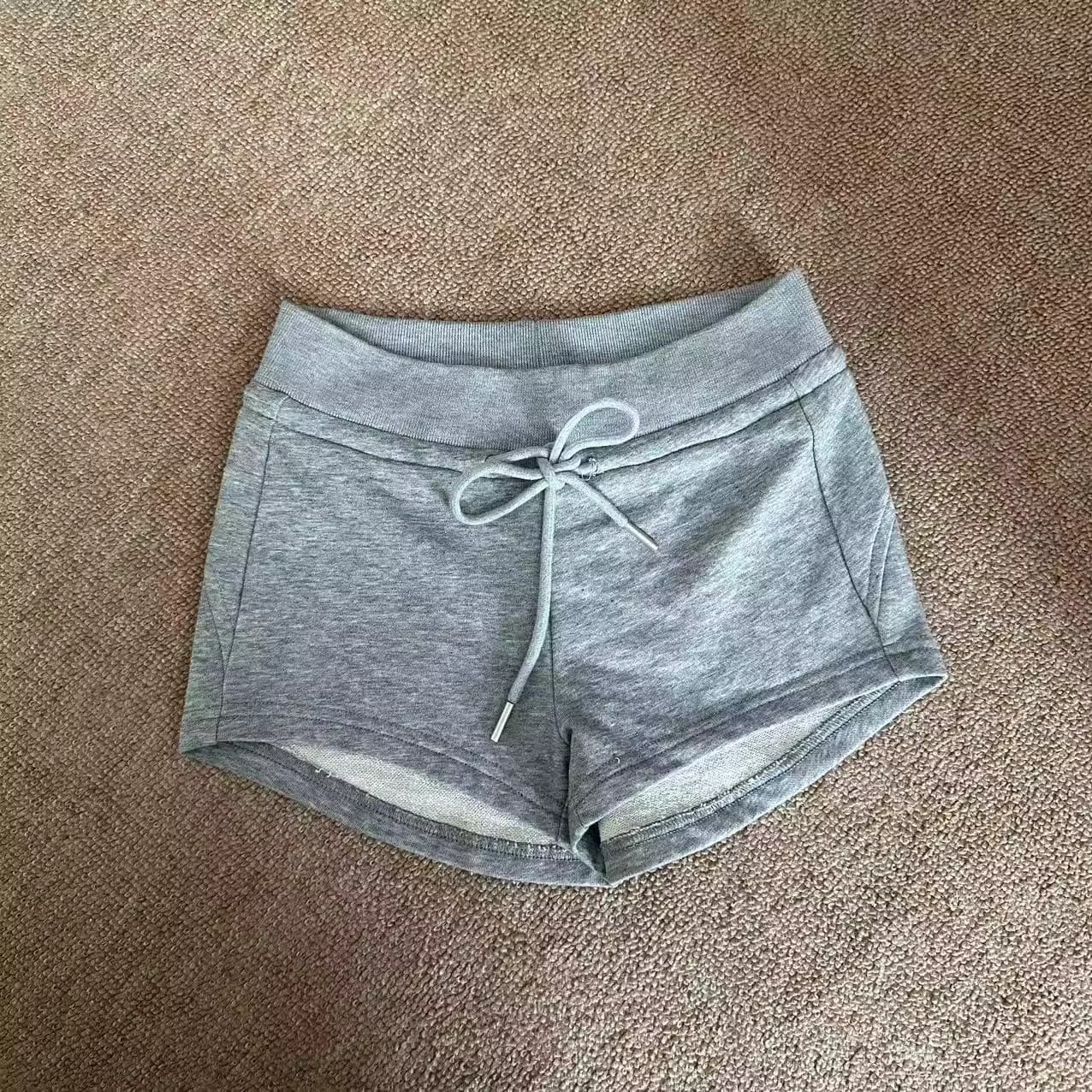 Sports shorts, black trousers, drawstring, loose straight fit 4