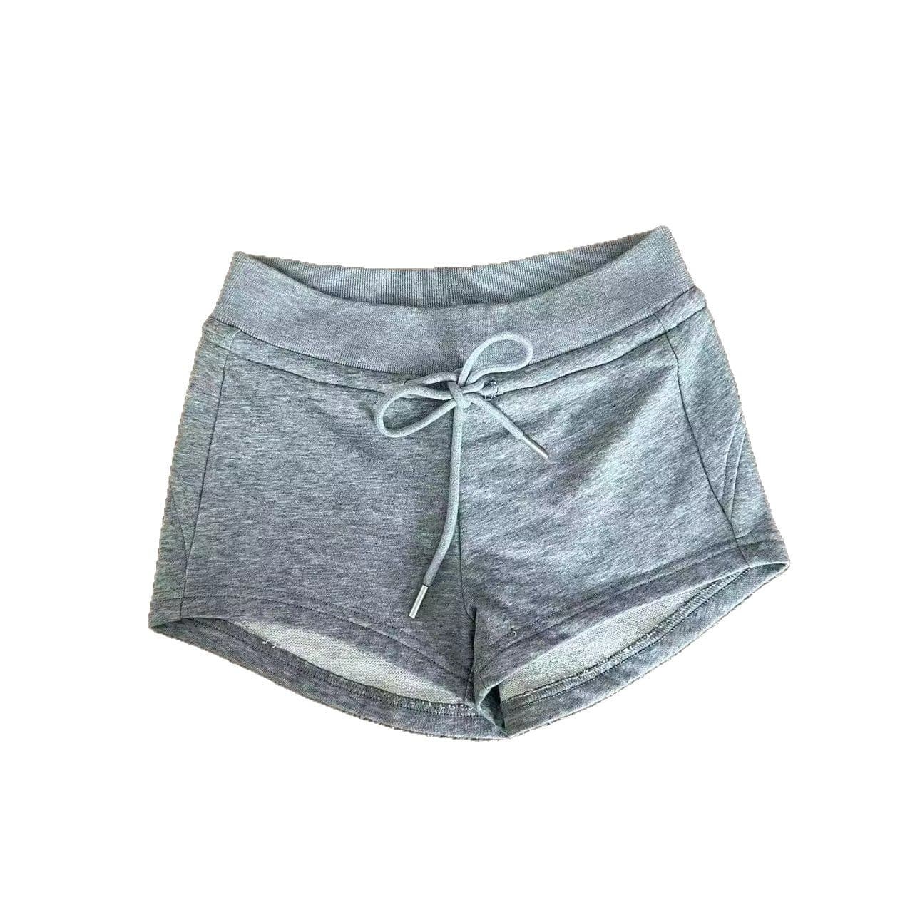 Sports shorts, black trousers, drawstring, loose straight fit 5