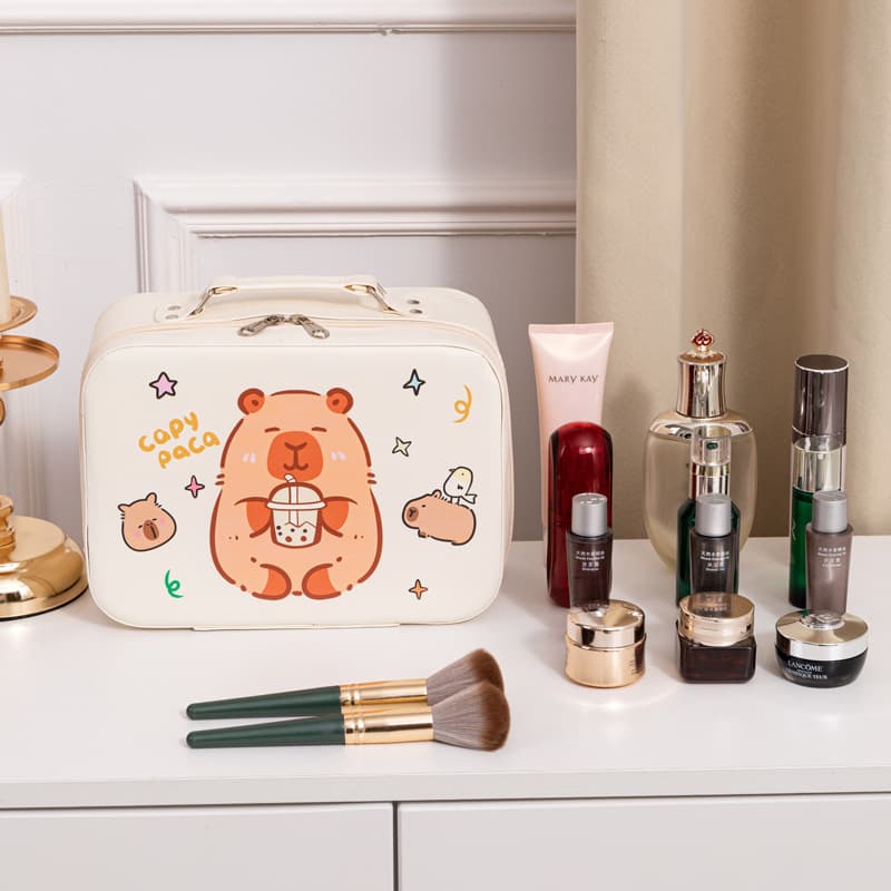 Capacious handheld cute cartoon cosmetic bag, card holder, waterproof three dimensional storage box 4