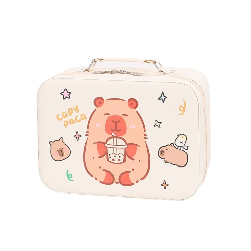 Capacious handheld cute cartoon cosmetic bag, card holder, waterproof three dimensional storage box 5