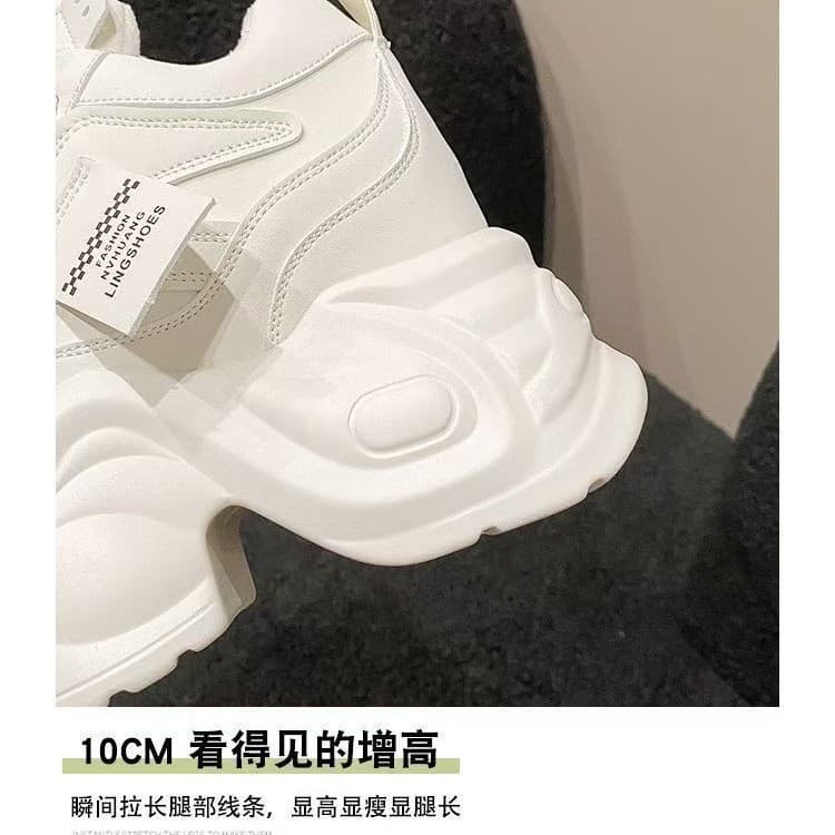 Fashionable universal sports casual footwear with hidden heel platform heels for leisure, summer 2025, increase height by 9 cm, for teenagers 5