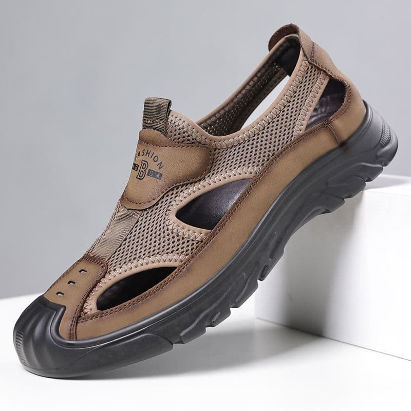 [Cool feeling mesh] Ice silk breathable mesh shoes summer beach shoes wading shoes outer wear sandals dad shoes casual [
