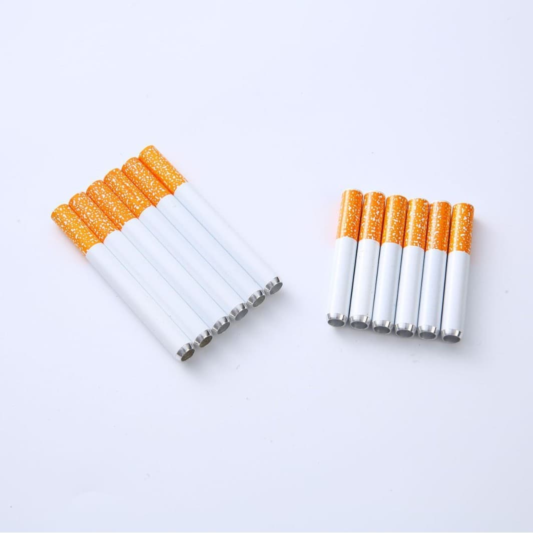 Ruian manufacturers sell cross-border products with 78mm55mm long metal cigarette shape pipes 2