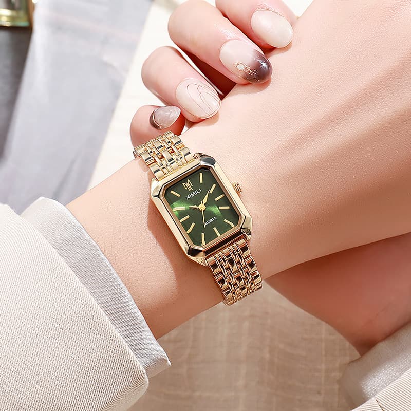 (Cross-border trading), trend square swiss watch, gold watch, women's watch, steel belt, new collection, (Physicals) 2