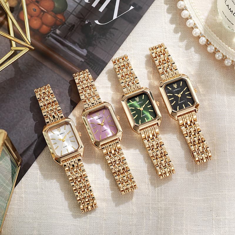 (Cross-border trading), trend square swiss watch, gold watch, women's watch, steel belt, new collection, (Physicals) 3