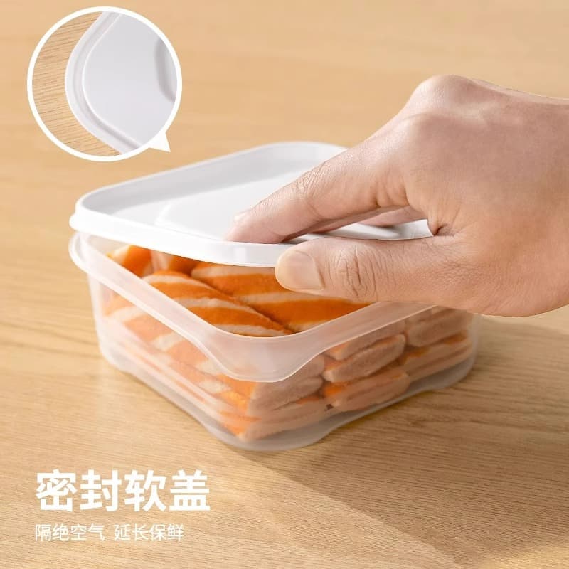 Refrigerator frozen meat fresh-keeping box Kitchen food preparation and freezing-resistant plastic box rectangular food grade storage seal box 2