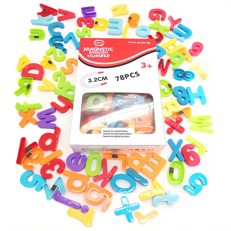 (Cross-border trading), high quality magnetic digital fridge magnet, early education, training, English letters 3