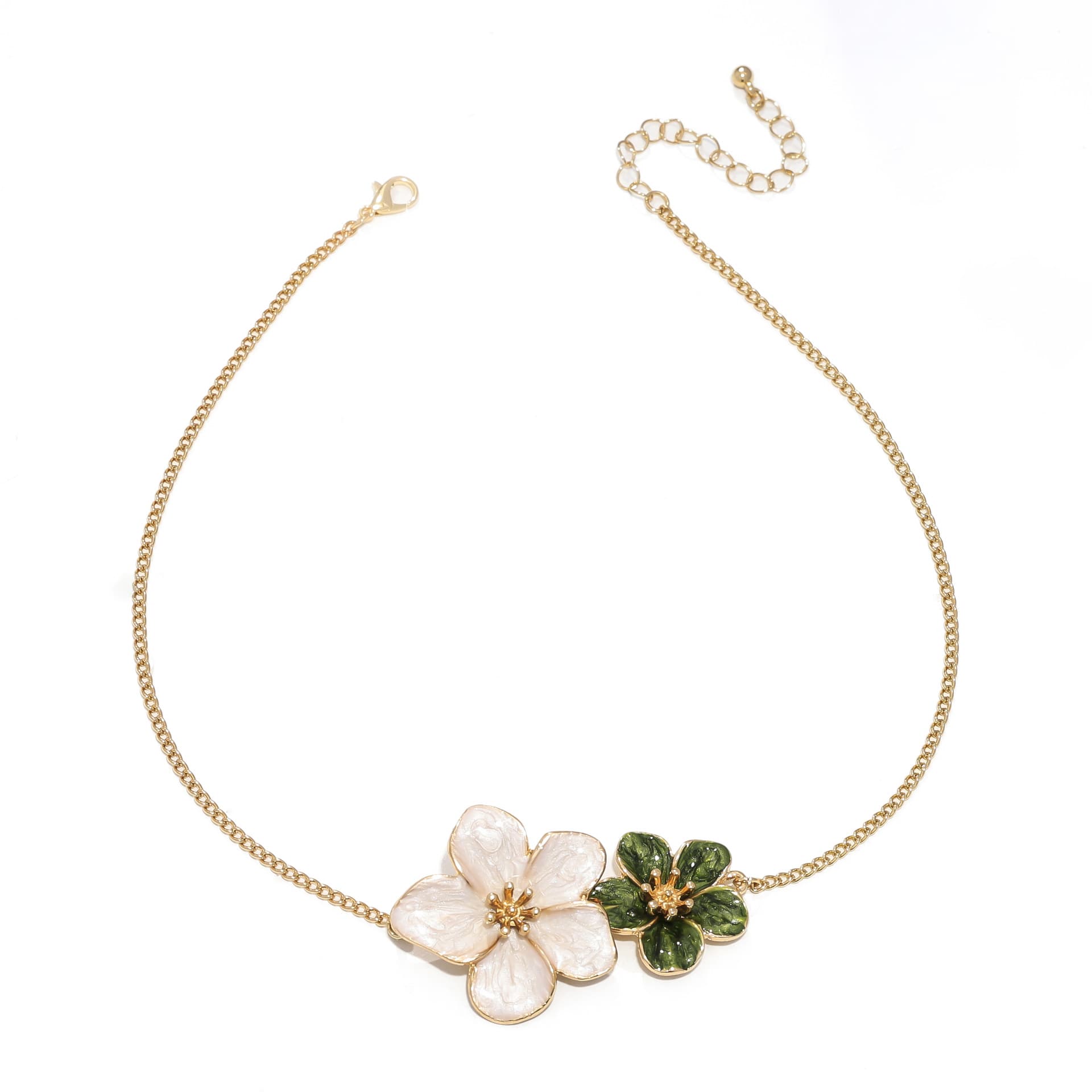 Summer universal necklace, small design elegant chain for key bag , Amazon, flowered, high-quality style, light luxury style, trend of season 5